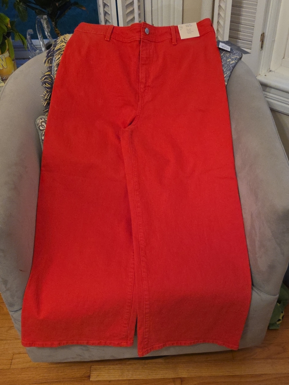 Universal Thread Red Wide-Leg Flare Jeans